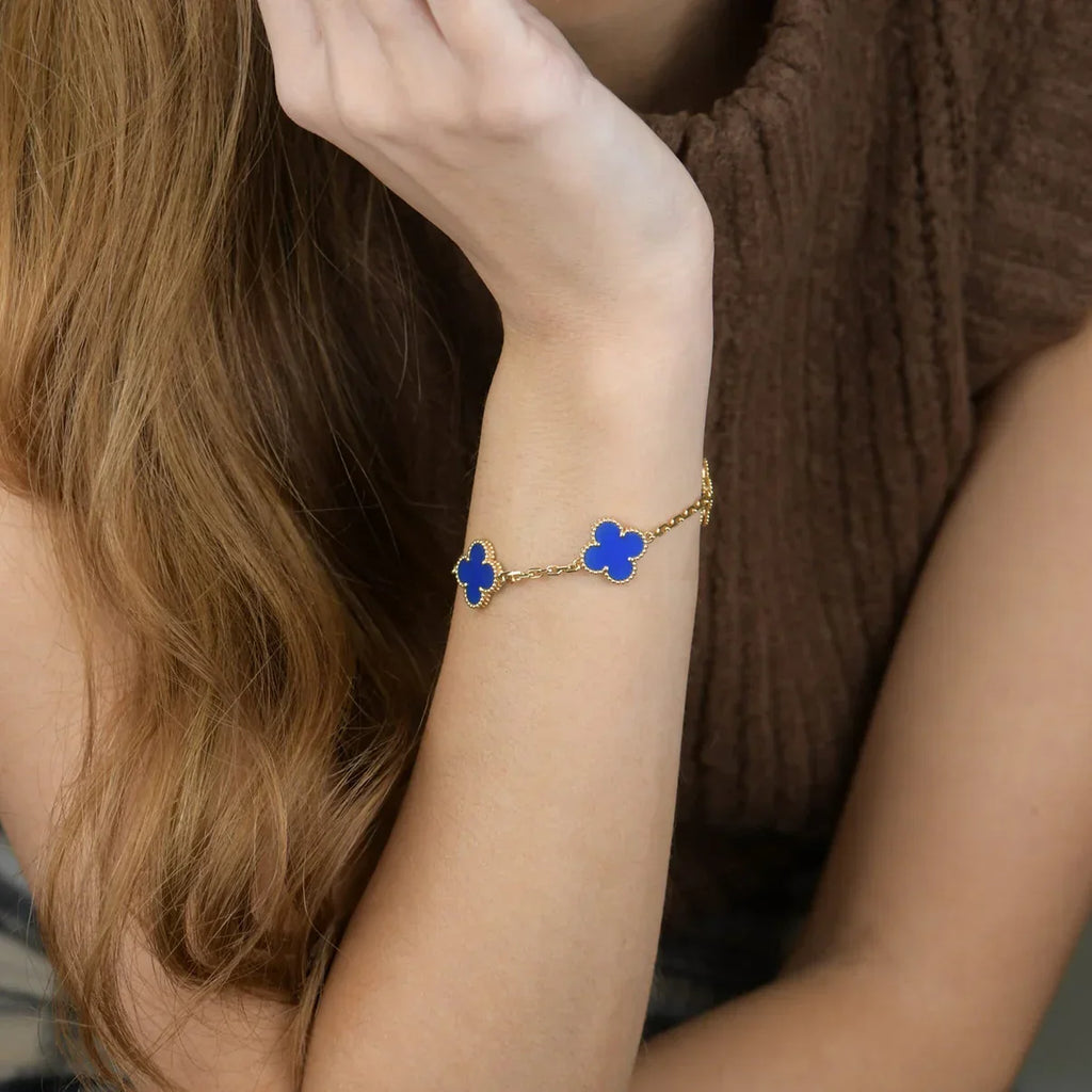 [Traum]Neue Kollektion CLOVER 5 MOTIF BLUE AGATE ARMBÄNDER