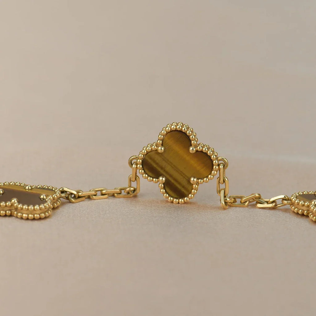 [Dream]Neue CLOVER 5 MOTIFS TIGER EYE ARMBAND-KOLLEKTION