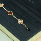 [Dream]Neue ARMBANDKOLLEKTION KLASSISCHES KLEEBBLATT 5 MOTIVE IN ROTEM KARNEOL