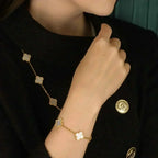 [Traum]Neue CLOVER WHITE PEARL MOP 5 MOTIV ARMBAND KOLLEKTION