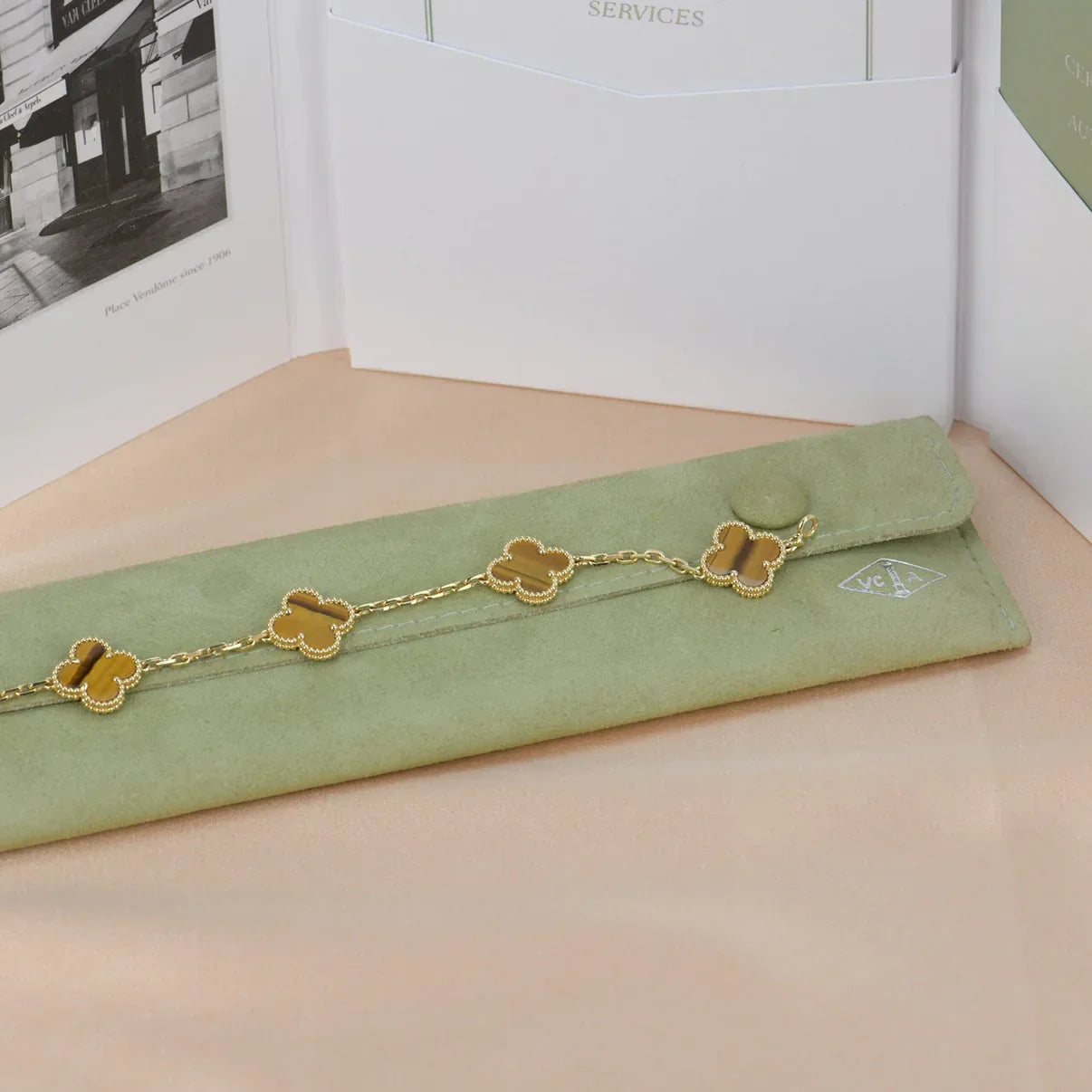[Dream]Neue CLOVER 5 MOTIFS TIGER EYE ARMBAND-KOLLEKTION