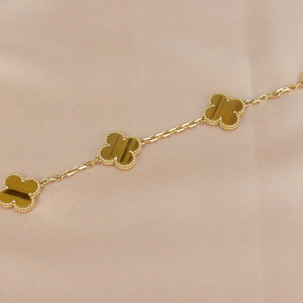 [Dream]Neue CLOVER 5 MOTIFS TIGER EYE ARMBAND-KOLLEKTION