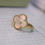 ¡®Dream¡¯CLOVER PINK MOP RING GOLD DIAMOND