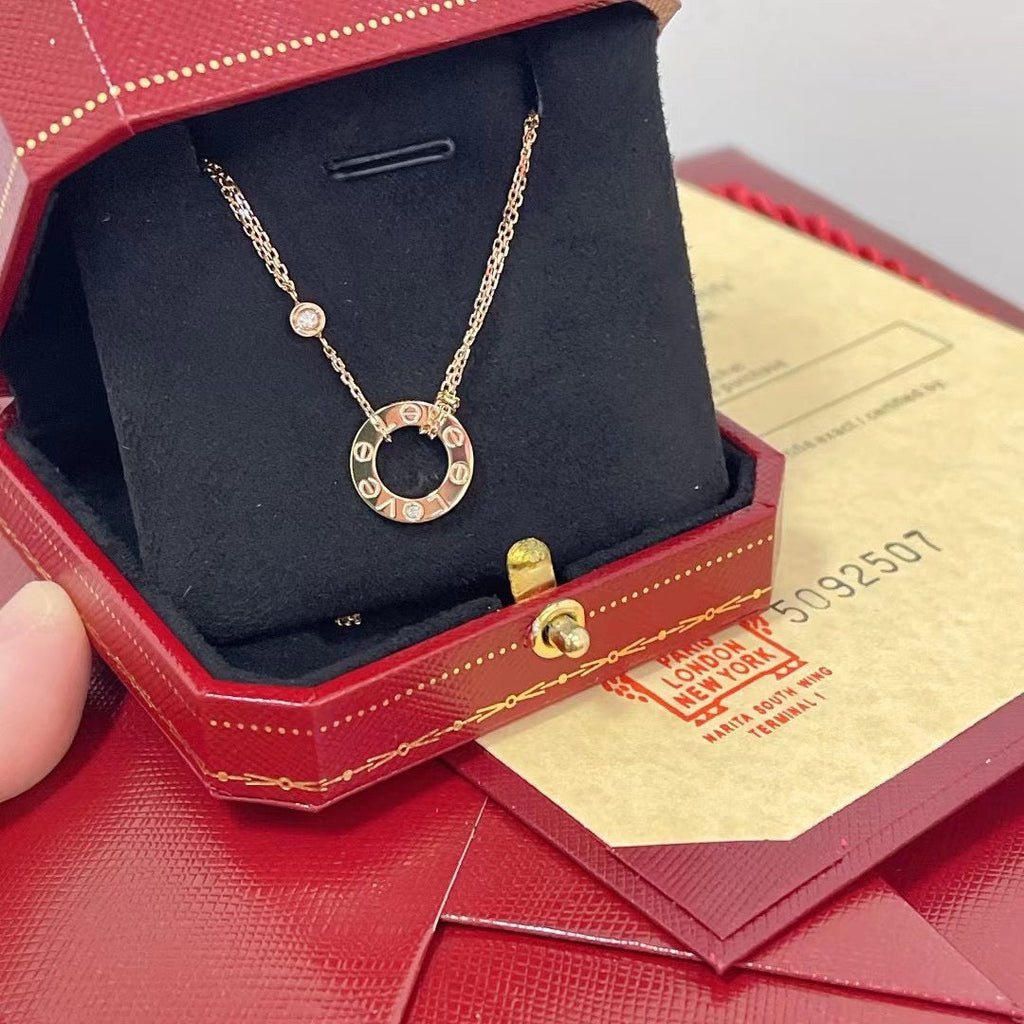 ¡®Dream¡¯LOVE NECKLACE 16MM 2 DIAMONDS