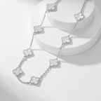¡®Dream¡¯CLOVER 10 MOTIFS WHITE MOTHER OF PEARL NECKLACE