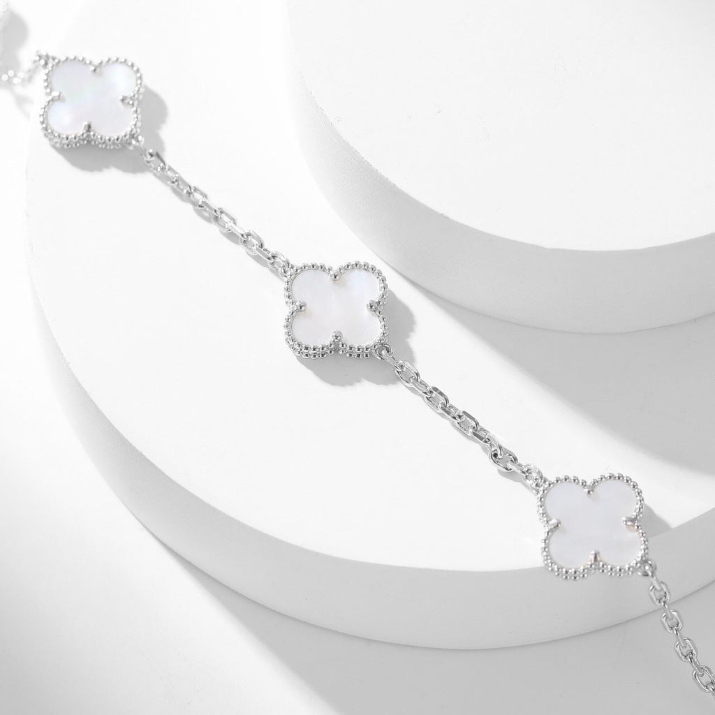 ¡®Dream¡¯CLOVER 10 MOTIFS WHITE MOTHER OF PEARL NECKLACE