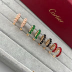 [Dream]NEW COLORED GEMSTONE COLLECTION SMALL HOOP EARRINGS