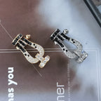 "Dream"FORCE GROSSES HUFEISEN SCHWARZ WEISS DIAMANT ARMBAND ROSEGOLD