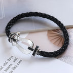 Armband "Dream"FORCE LARGE HORSESHOE aus Sterlingsilber mit schwarzen Diamanten