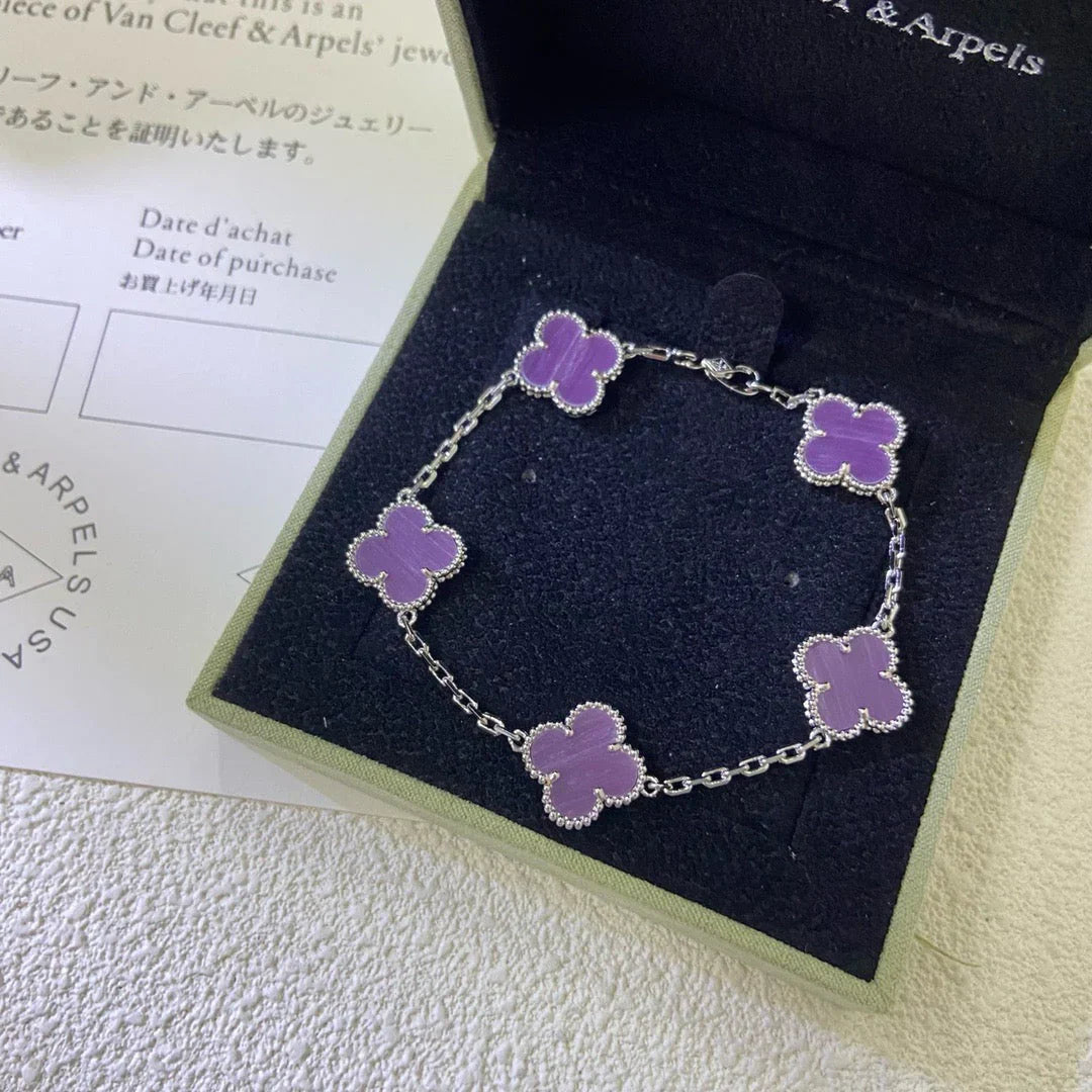 [Dream]New  CLOVER 5 MOTIF VIOLET BRACELET COLLECTION