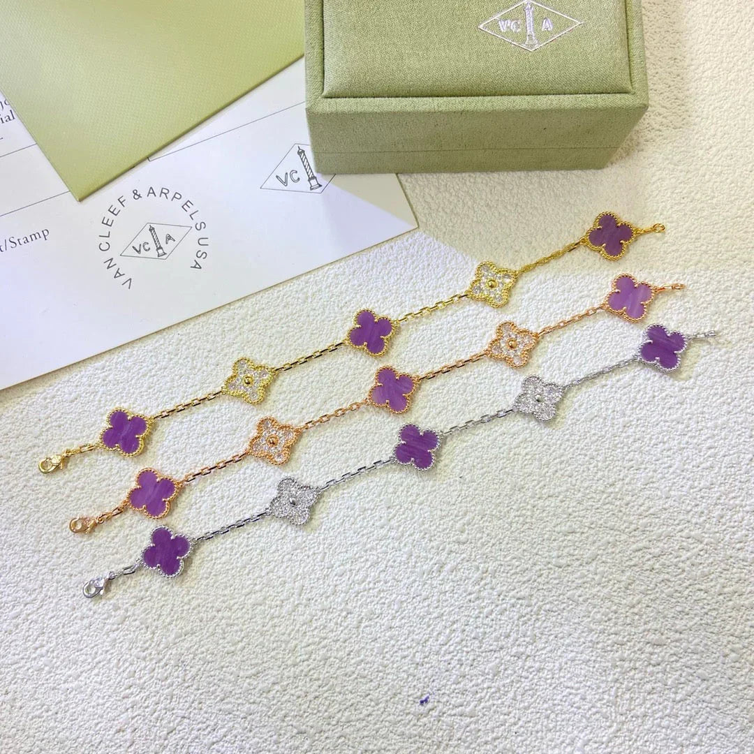 [Dream]New  CLOVER 5 MOTIF VIOLET BRACELET COLLECTION