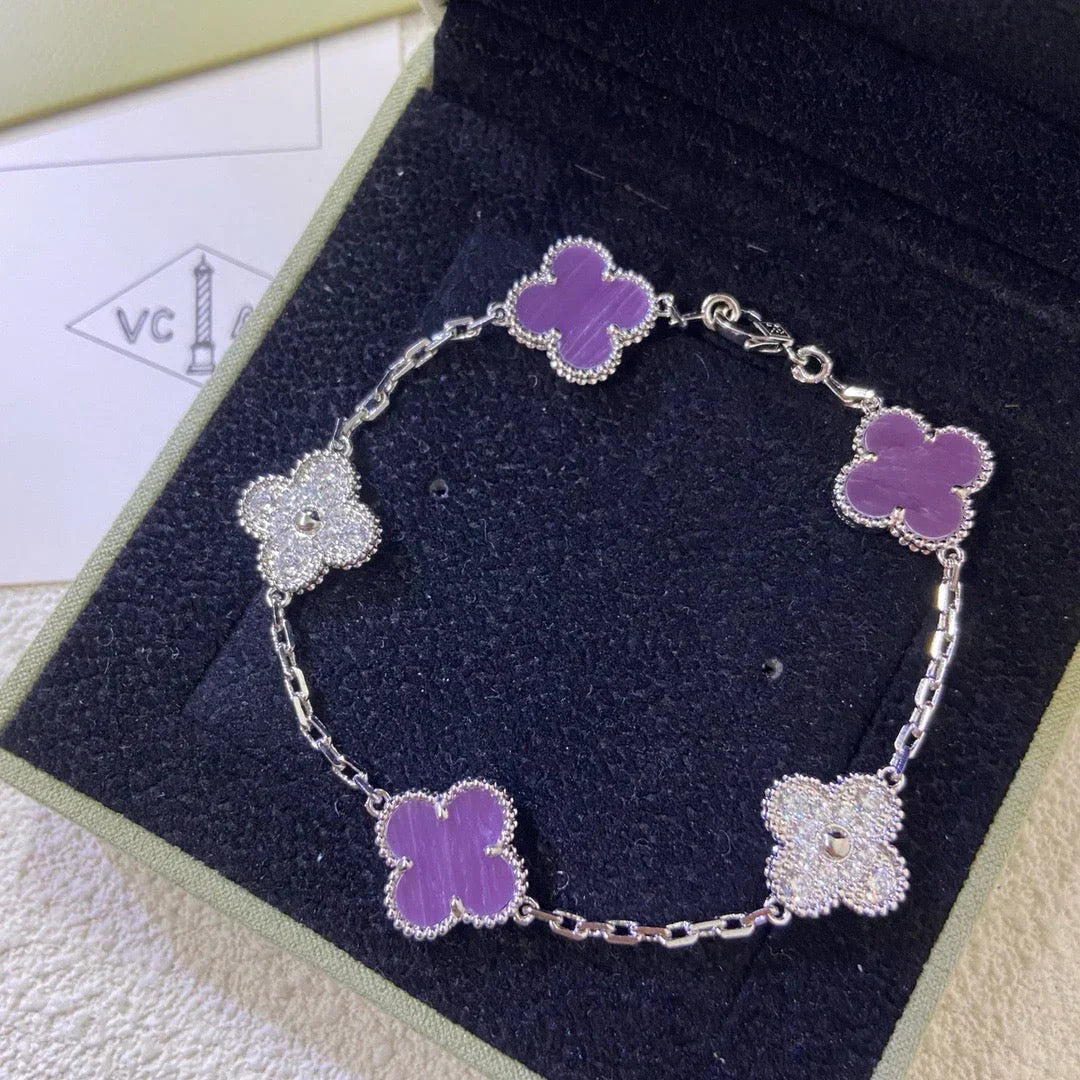 [Dream]New  CLOVER 5 MOTIF VIOLET BRACELET COLLECTION