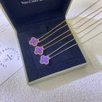 ¡®Dream¡¯CLOVER 15MM  PURPLE VIOLET NECKLACE