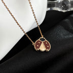 ¡®Dream¡¯LUCKY  CARNELIANS LADYBUG NECKLACE