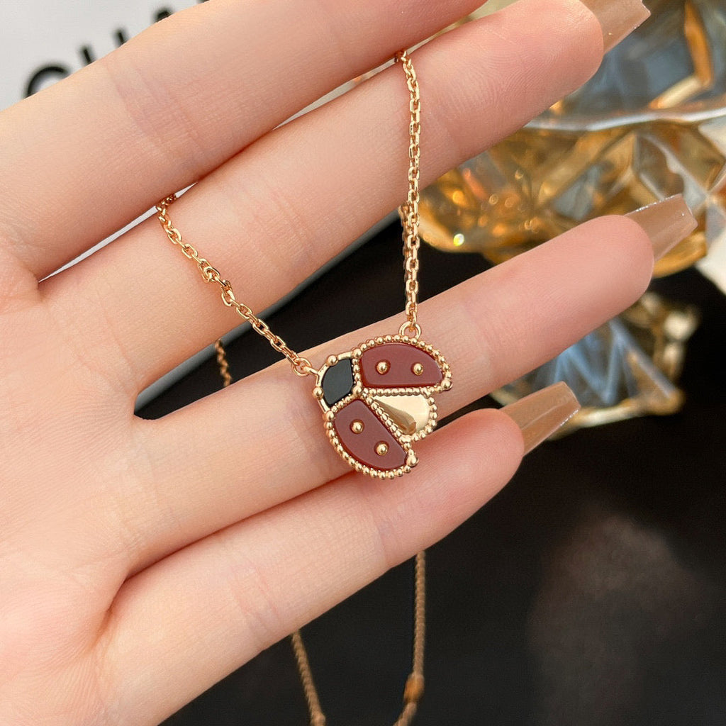¡®Dream¡¯LUCKY  CARNELIANS LADYBUG NECKLACE