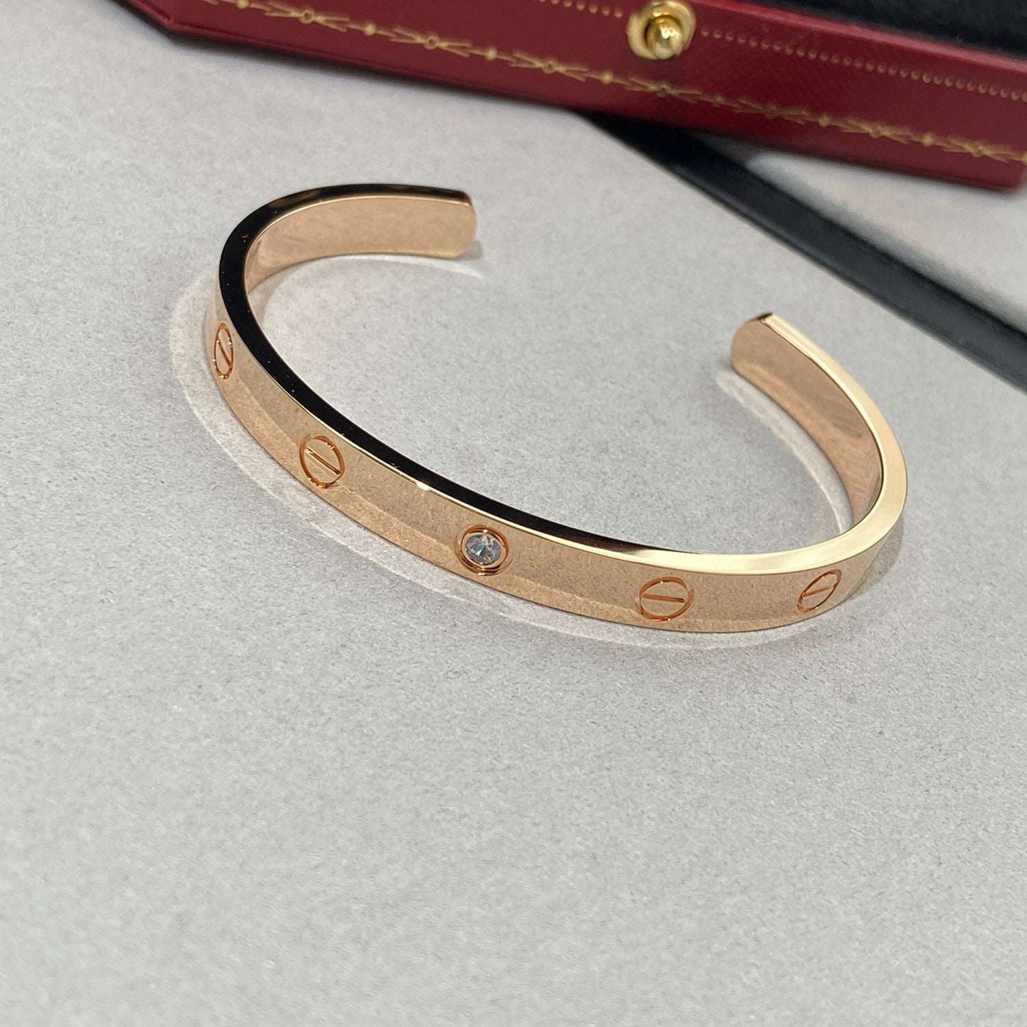 ¡®Dream¡¯LOVE BRACELET 6.1MM 1 DIAMOND OPEN CUFF