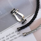 Armband "Dream"FORCE LARGE HORSESHOE aus Sterlingsilber mit schwarzen Diamanten