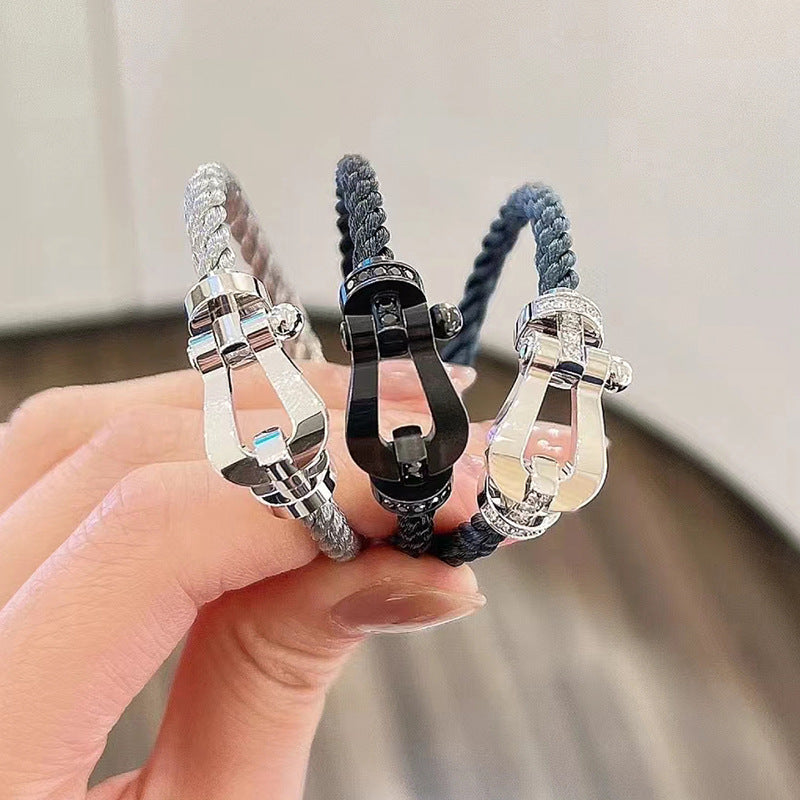 ¡®Dream¡¯FORCE LARGE HORSESHOE NO DIAMOND BRACELET ROSE GOLD