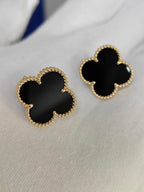 [Dream] CLOVER 20MM BLACK MOP EARRINGS