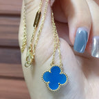 ¡®Dream¡¯CLOVER 15MM BLUE AGATE NECKLACE