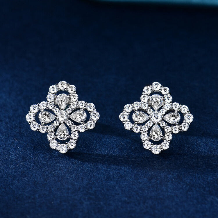 „Dream“-Ohrringe, vollflächiges Motiv mit Diamanten, 16 mm