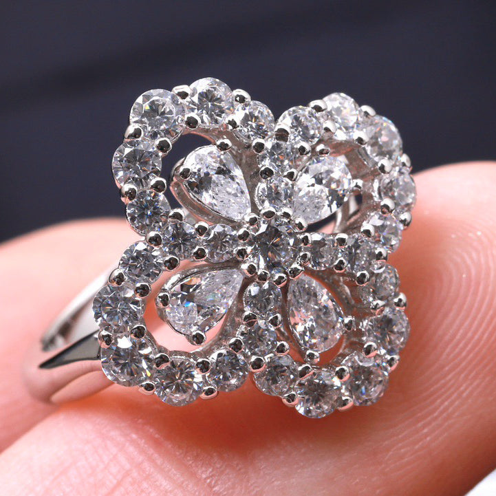 „Dream“-LOOP-RING VOLLSTÄNDIGES MOTIV DIAMANT 16MM SILBER
