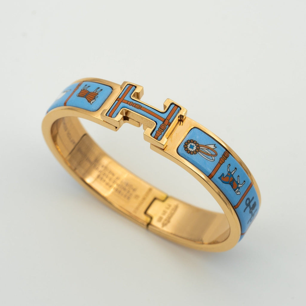 ¡®Dream¡¯H Armband aus Roségold mit blauer Keramik