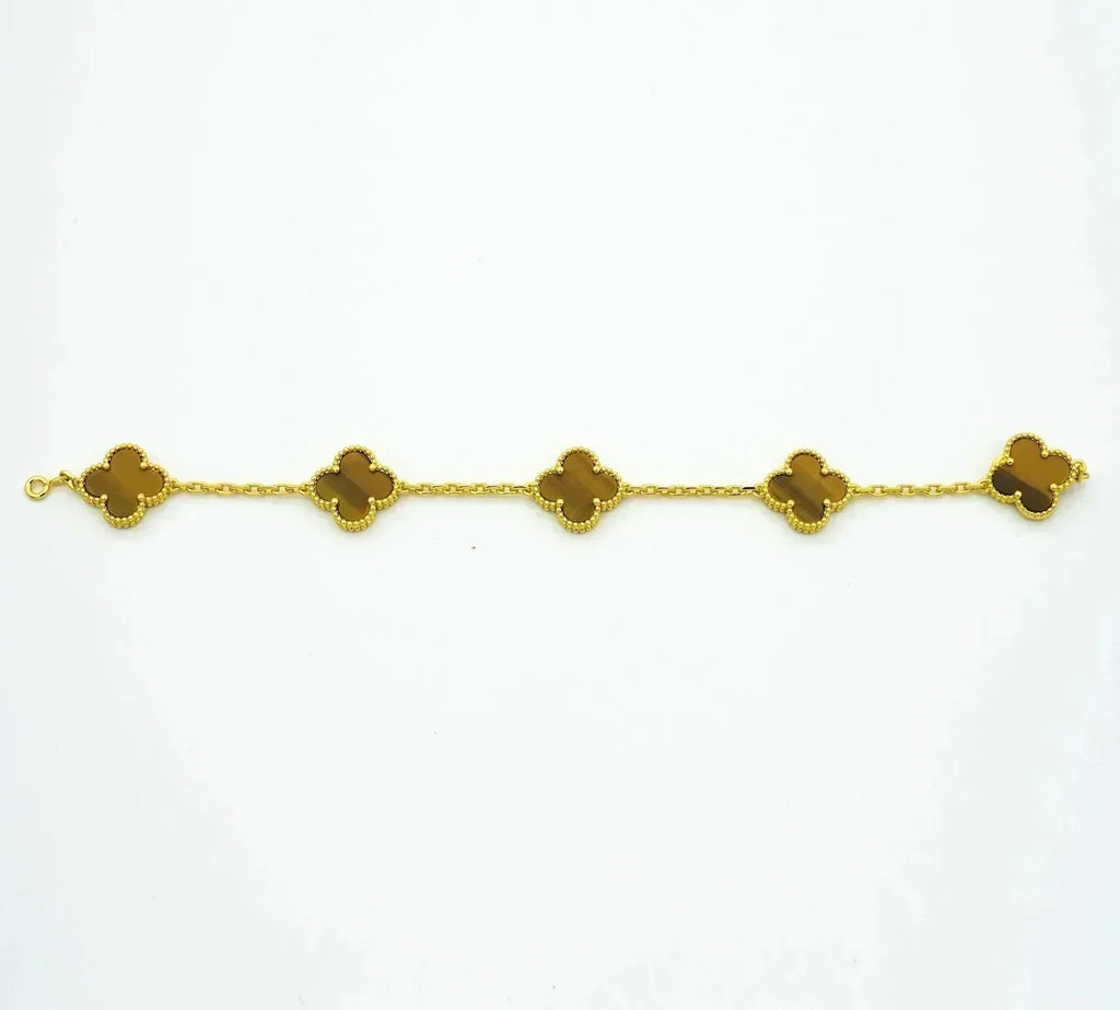 [Dream]Neue CLOVER 5 MOTIFS TIGER EYE ARMBAND-KOLLEKTION