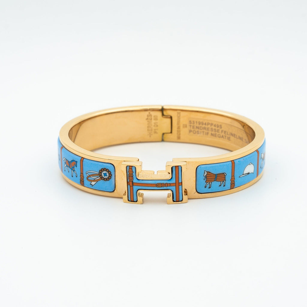 ¡®Dream¡¯H Armband aus Roségold mit blauer Keramik
