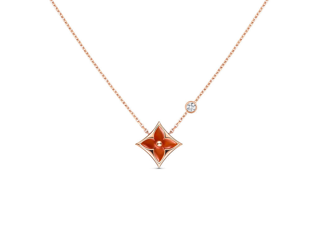 ¡®Dream¡¯STAR NECKLACE PINK GOLD 1 DIAMOND