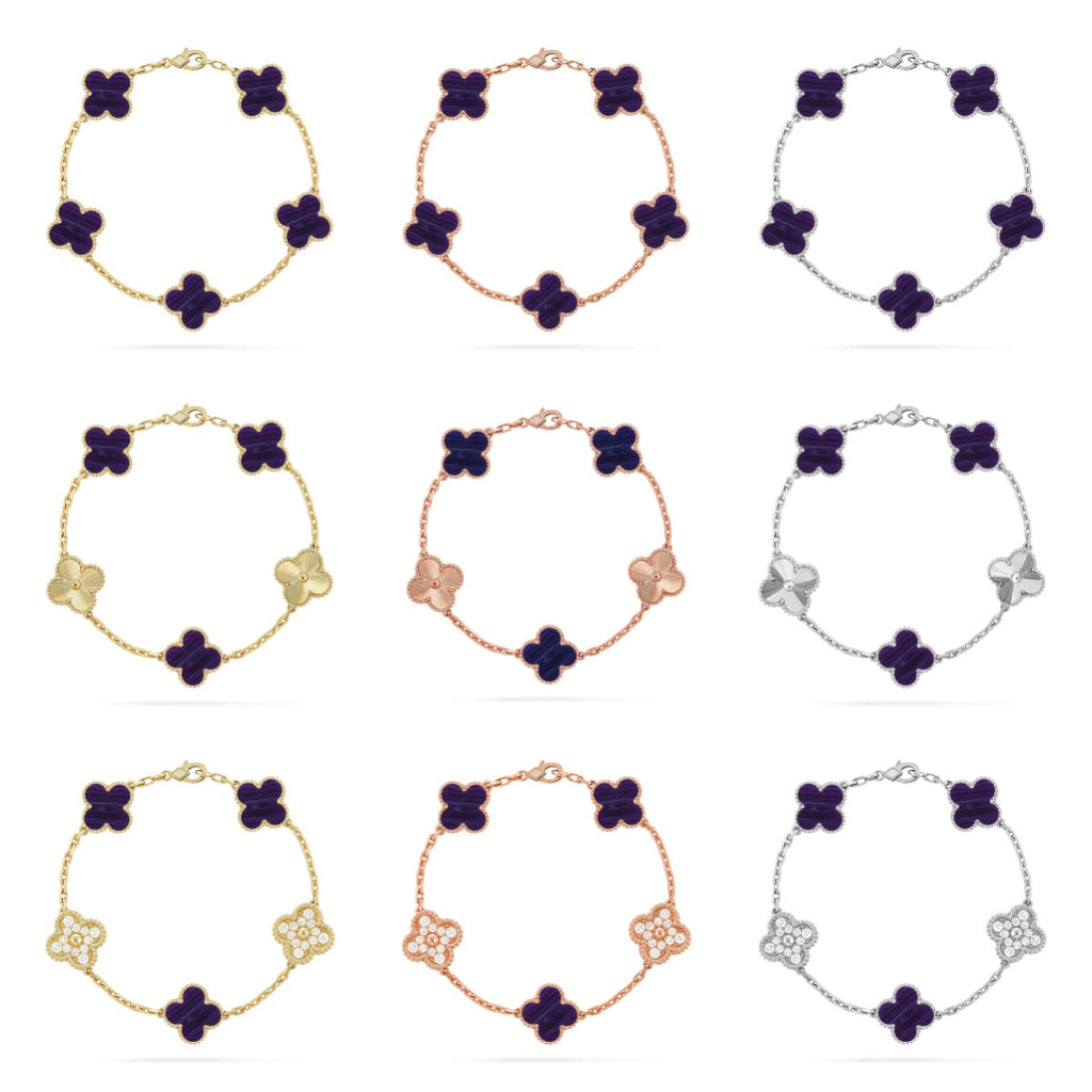 [Dream]Neue CLOVER 5 MOTIV LILA STREIFEN ARMBAND KOLLEKTION
