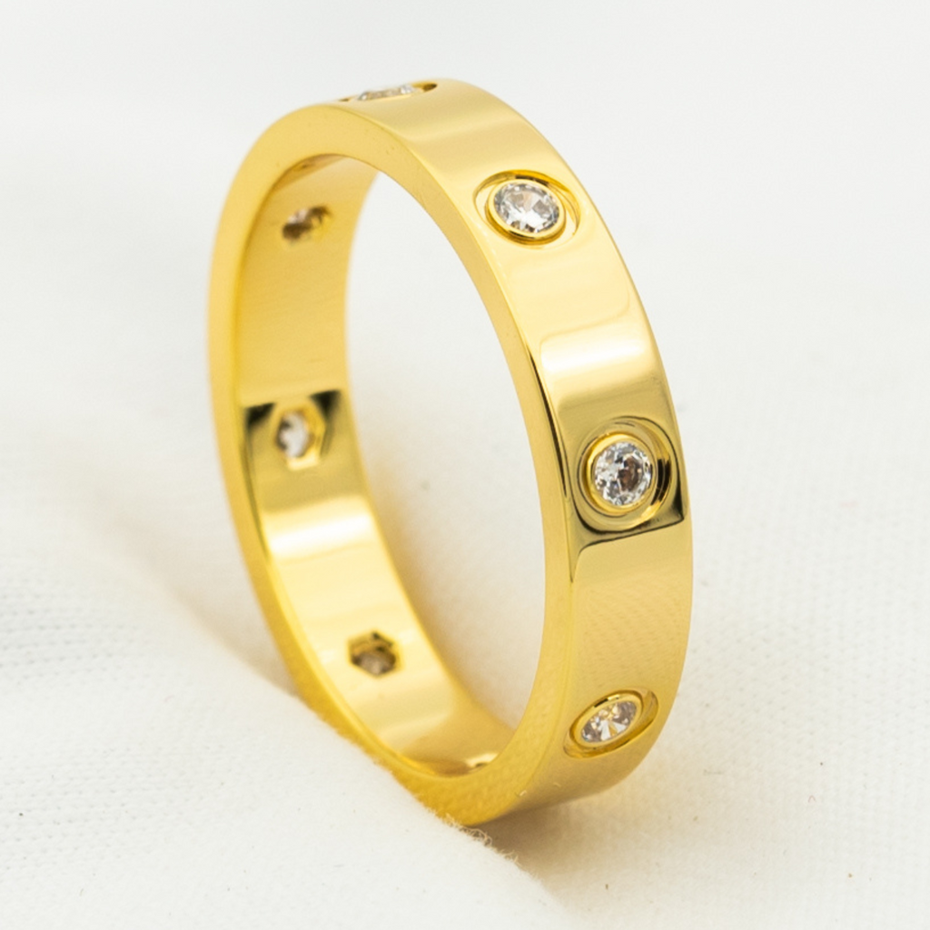 „Dream“LOVE RING 3.6MM 8 DIAMANTEN