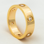 „Dream“-Liebesring, 5,5 mm, 6 Diamanten, Roségold
