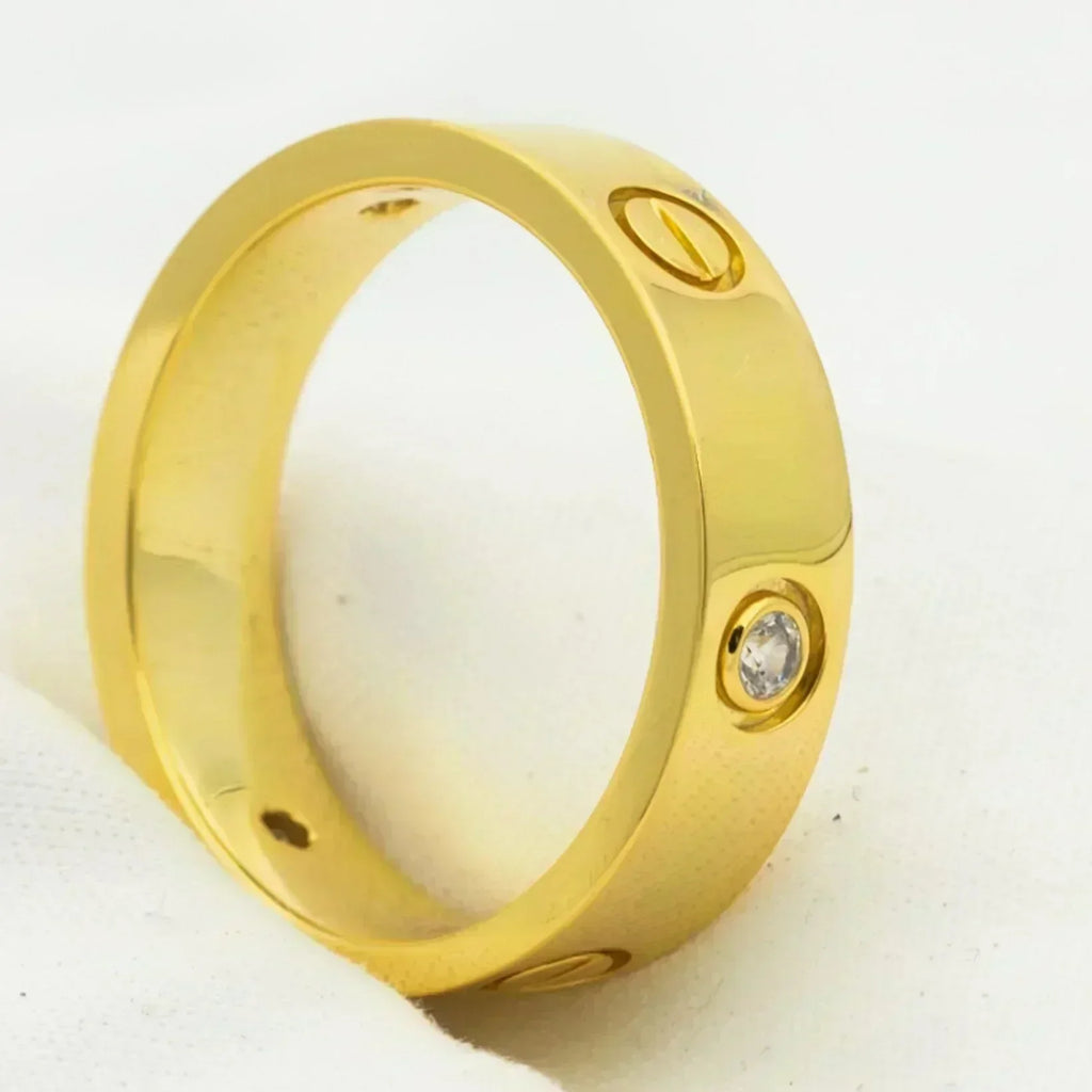'Dream' LIEBESRING 5.5MM 3 DIAMANTEN GOLD