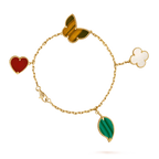 ¡®Dream¡¯LUCKY SPRING 5 MOTIF GOLD BRACELET
