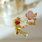 ¡®Dream¡¯CLOVER MEDIUM 1 MOTIFS CARNELIAN  EARRINGS