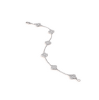 ¡®Dream¡¯CLOVER 6 MOTIF SILVER DIAMOND BRACELET