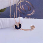 ¡®Dream¡¯AMULETTE ROSE GOLD ONYX NECKLACE