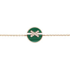 ¡®Dream¡¯JEUX DE BRACELET MALACHITE PINK GOLD DIAMONDS