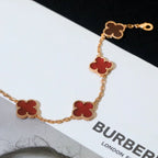 [Dream]Neue ARMBANDKOLLEKTION KLASSISCHES KLEEBBLATT 5 MOTIVE IN ROTEM KARNEOL