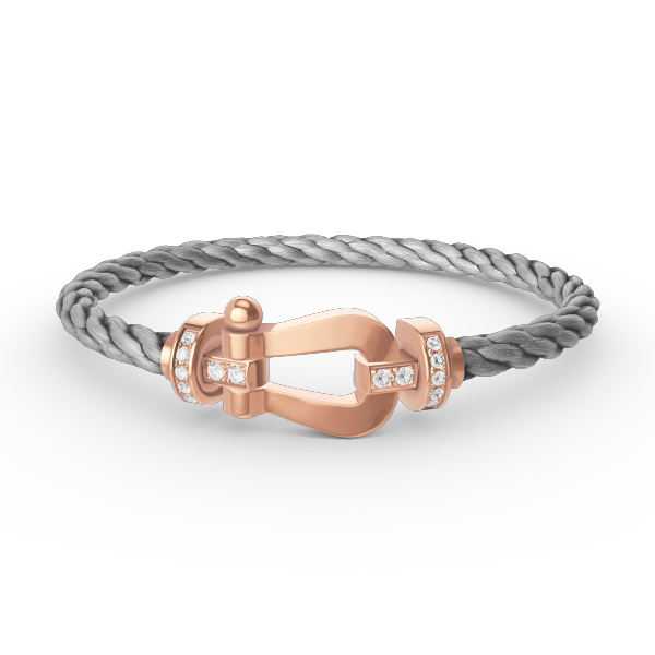 FORCE LARGE HORSESHOE HALBDiamant-Armband Roségold