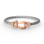 FORCE LARGE HORSESHOE HALBDiamant-Armband Roségold