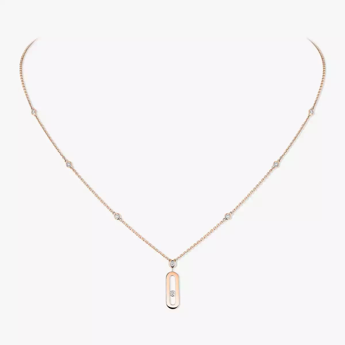 [Dream ] Move Uno Gold Diamond Long Necklace