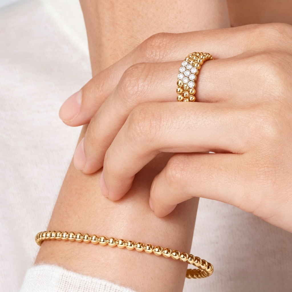 [Dream JURI] THREE-ROW DIAMOND RING