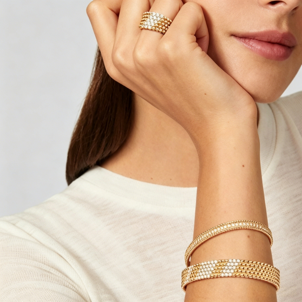 [Dream JURI]  FIVE-ROW DIAMOND BRACELET