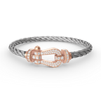 „Dream“FORCE GROSSES HUFEISEN VOLLBESETZTES DIAMANTARMREIF ROSÉGOLD
