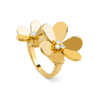 ¡®Dream¡¯CLOVER COMOS GOLD DIAMOND RING