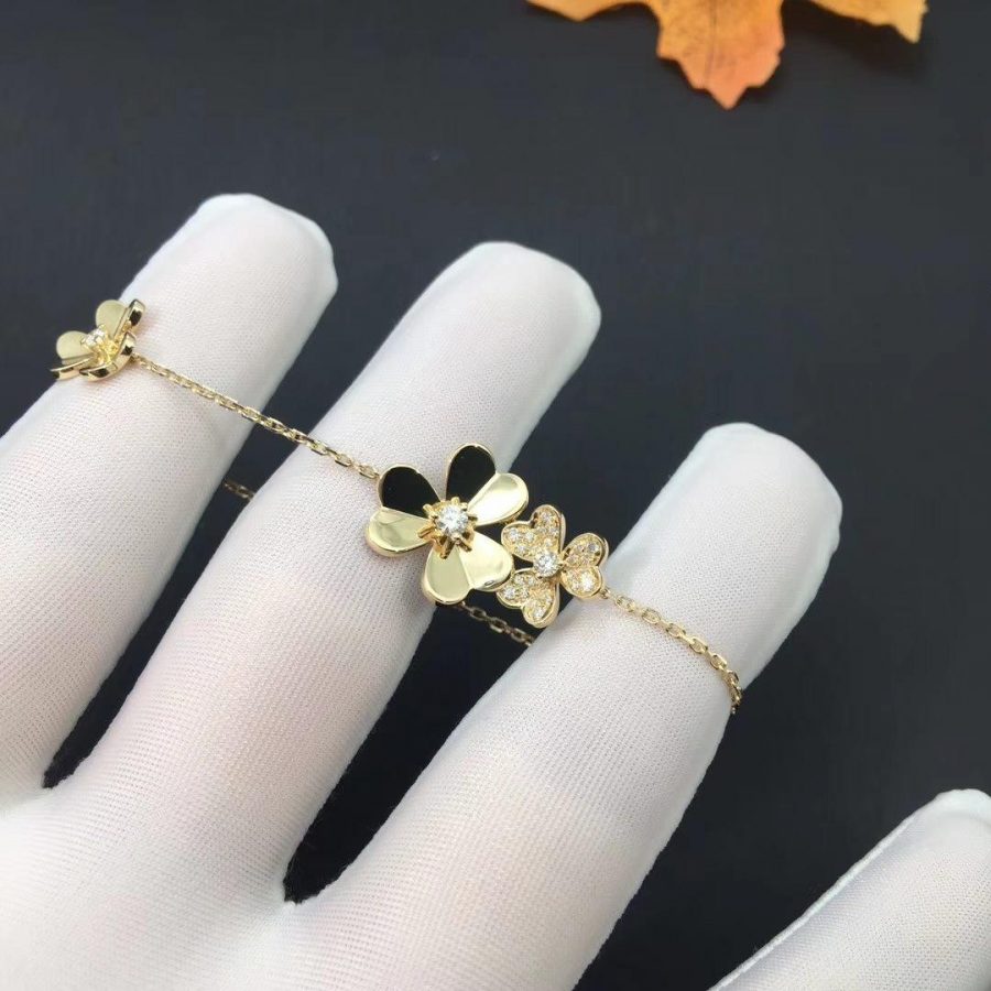 Armband „Frivole Gold, 5 Blumen“