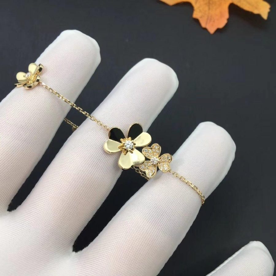 Armband „Frivole Gold, 5 Blumen“