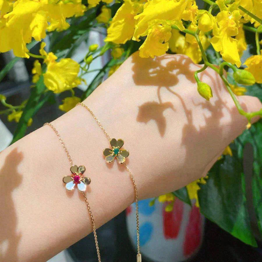 „Dream“ FRIVOLE GOLD FLOWER ROSA MALACHIT ARMBAND